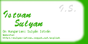 istvan sulyan business card
