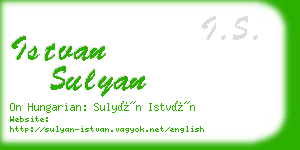 istvan sulyan business card